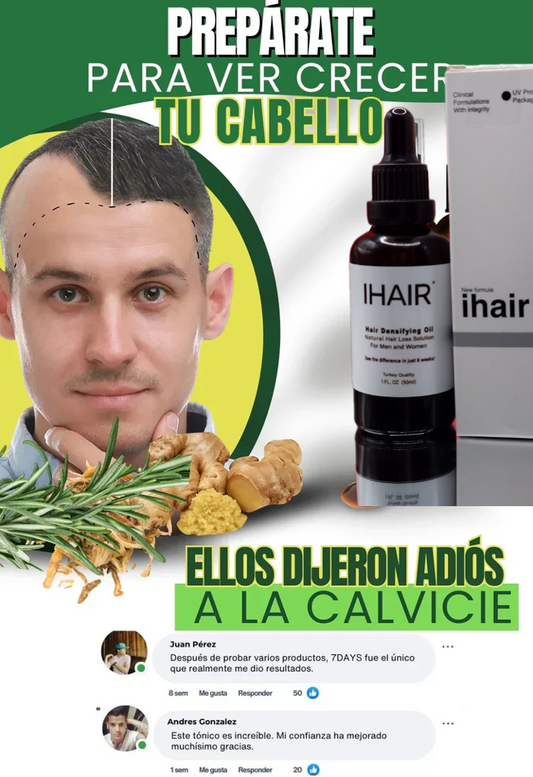 ihair pro-Suero turco para la caída del cabello y las lagunas de la barba